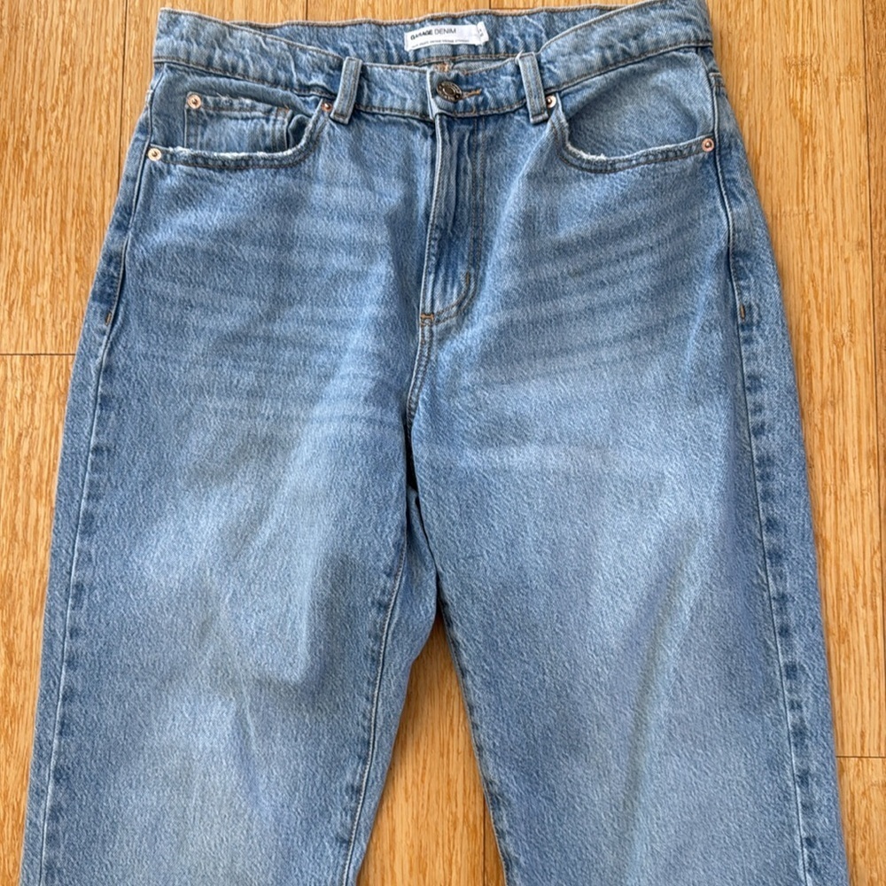 Garage Denim Coupe Droit Vintage Straight Light Wash Jeans 11/30 - Picture 3 of 7